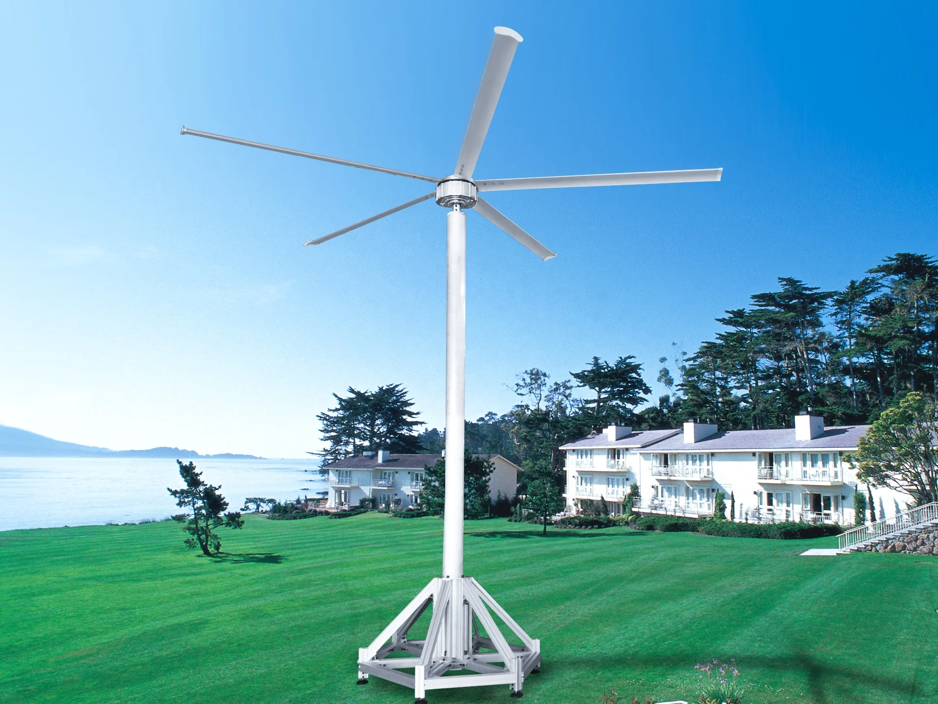 Guangzhou QX 5,2 м беззубчатый стоячий вентилятор типа HVLS Airpole для развлекательных помещений 50 Гц/60 Гц 2 года автономного Qixiang 0,66 кВт