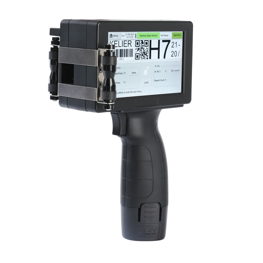 12.7mm  Hand Jet Coding Machine  Handheld Thermal Printers Surface Printing Inkjet Printer For Production Line