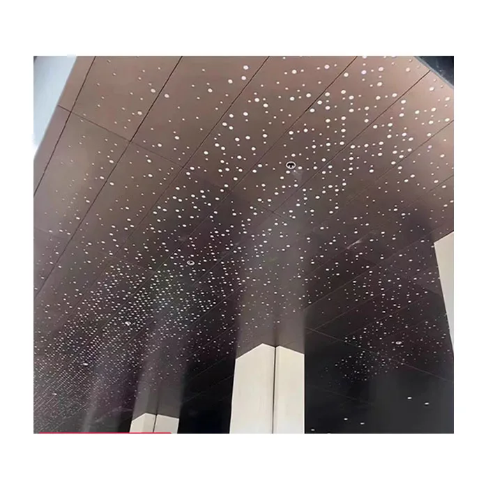 Pop Ular Soundproof Material Perforated Board Ceiling Tile Aluminum Perforated Cnc Cut Metal Ceiling Panels