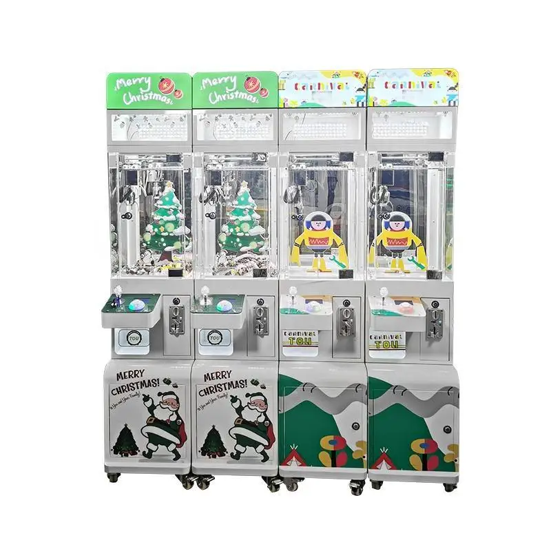Christmas Factory Price Coin Operated Mini Claw Machine Plastic Doll Arcade Mini Crane Machine Claw Machine for Sale