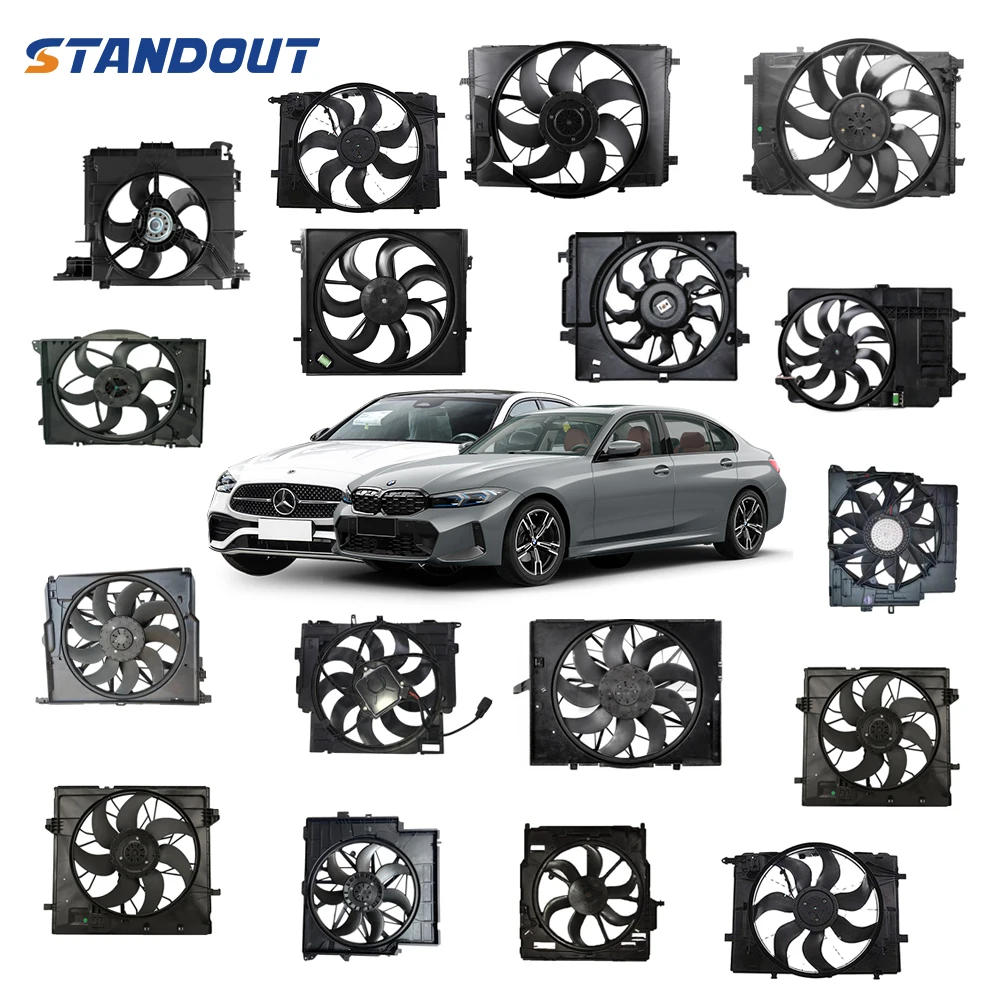 Auto Electric Motor A/C condenser fan radiator cooling fan for Mercedes-Benz bmw w205 W221 W204 W212 W164 E46 E38 E36 x5f15 E87