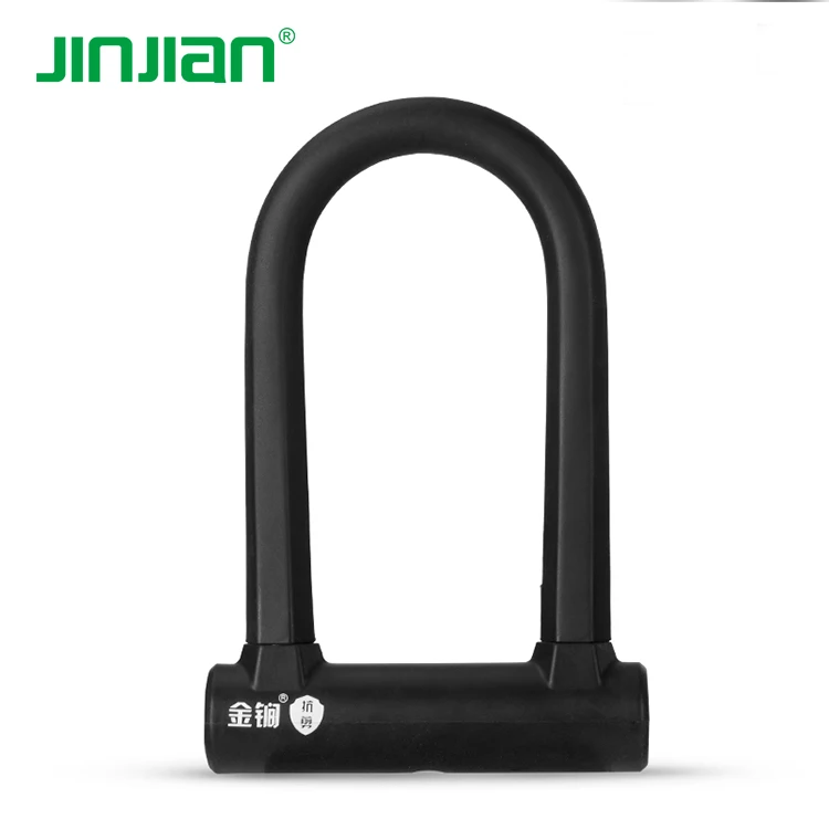 Anti-theft Ebike U Lock D Shackle Bicycle U Lock Solid Alloy Silicon Coated for Fence GYM Door