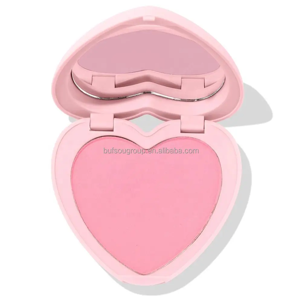 wholesales custom Pink Blush and Shimmer Cute Highlighter Powder Matte Cheek Tint Private Label Makeup Blush Palette