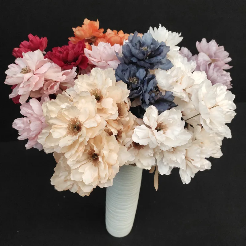 Cheap Peony Flowers Artificial Flower Bouquet For Wedding Room Decoration