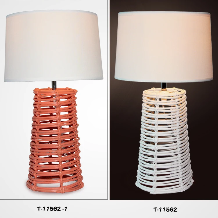new hot sale modern rattan fabric table lamp lights for home Hotel Bar, residence, living room, bedroom