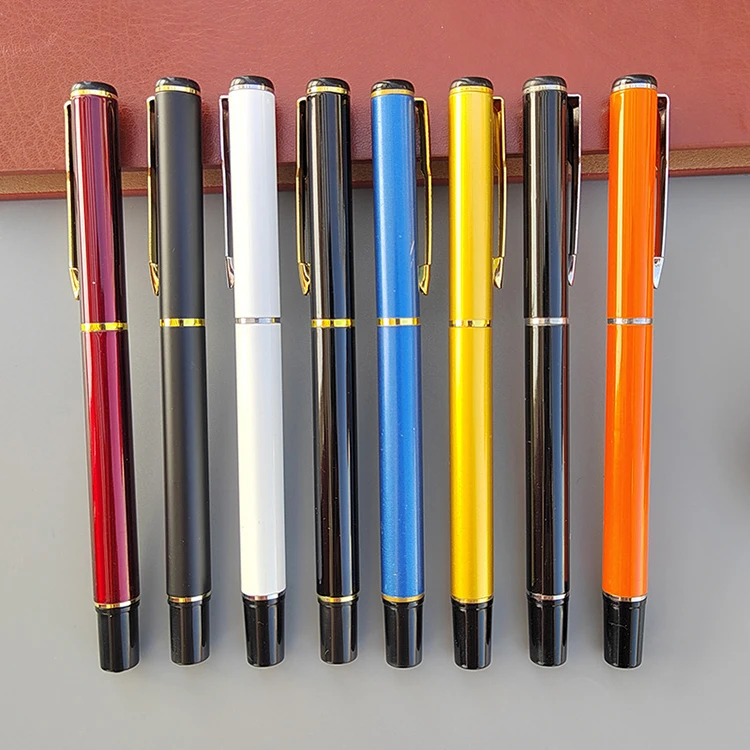 Multi-Color Advertising Gift Signature Pen Business Office Stationery Neutral Pen Engraved Logo Metal Jewel Pen Wholesale