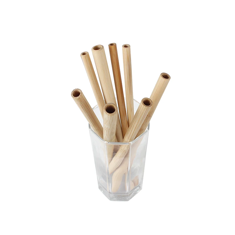Biodegradable Disposable   Bamboo Drinking Straw  For Tea Station For  Cola Sprite