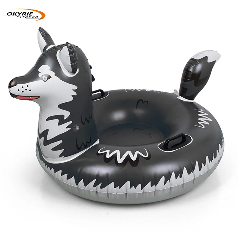 CHRT Custom Wholesale Popular Pvc Inflatable  Snow Tube Snow Skiing Sledge With Handles For Kids Adults