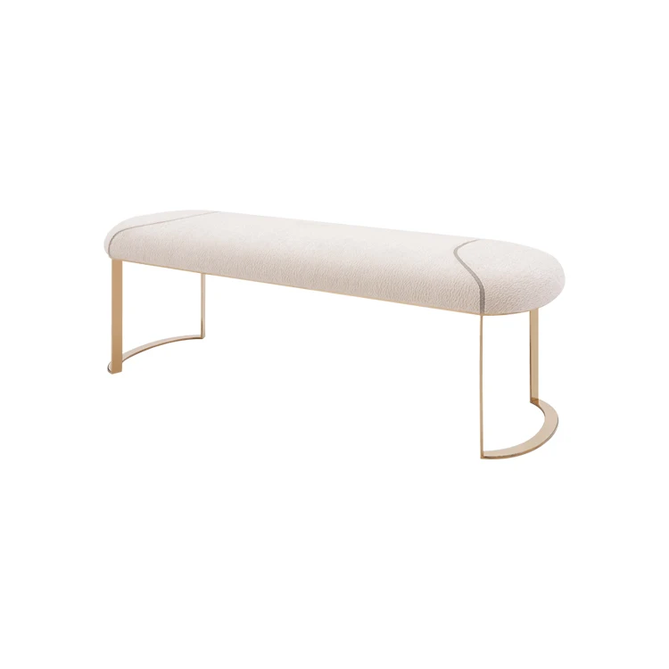 Best Selling Promotional Luxury European Bedroom Furniture Bed End Stool Bench