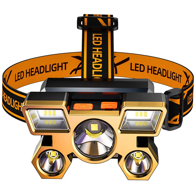 Howlighting  Rechargeable Outdoor Head Mounted Mining Lights, Outdoor Lighting Lights, Night Five Headlights