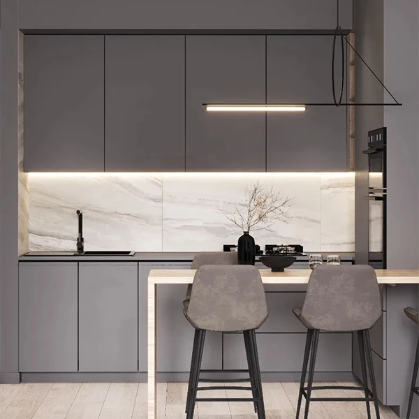 Gray Wood Cucina Completa Stone Plain Raw Mdf Island Outdoor Kitchen Set
 Dining  Cabinet