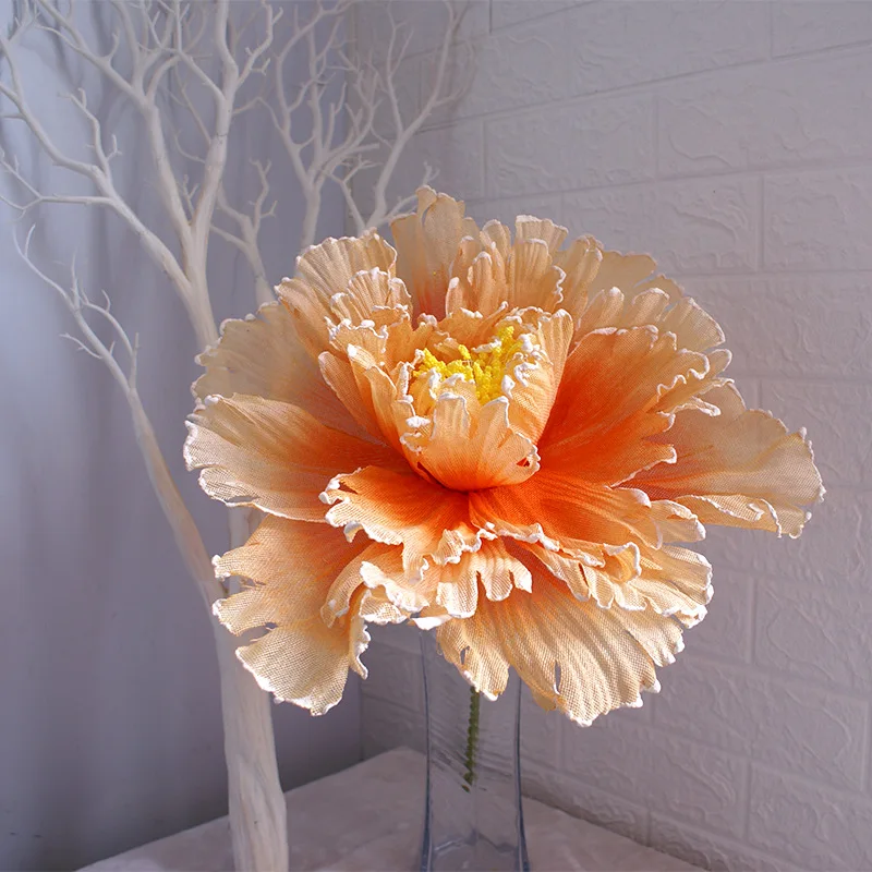 Wholesale Silk Artificial Giant Big Peony Flower For Window Dressing Decoration