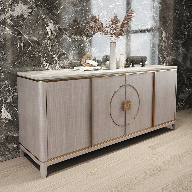 Stainless Steel Italian Marble Tv Unit Living Room Furniture Set Tv Stands Wood Marble Table Modern Tv Cabinet