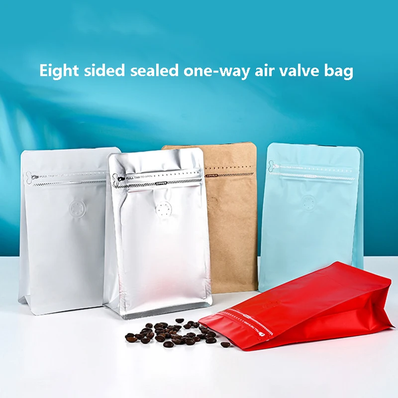 Wholesale stand up coffee bag pouch high quality coffee bean packaging bag custom printed coffee bags