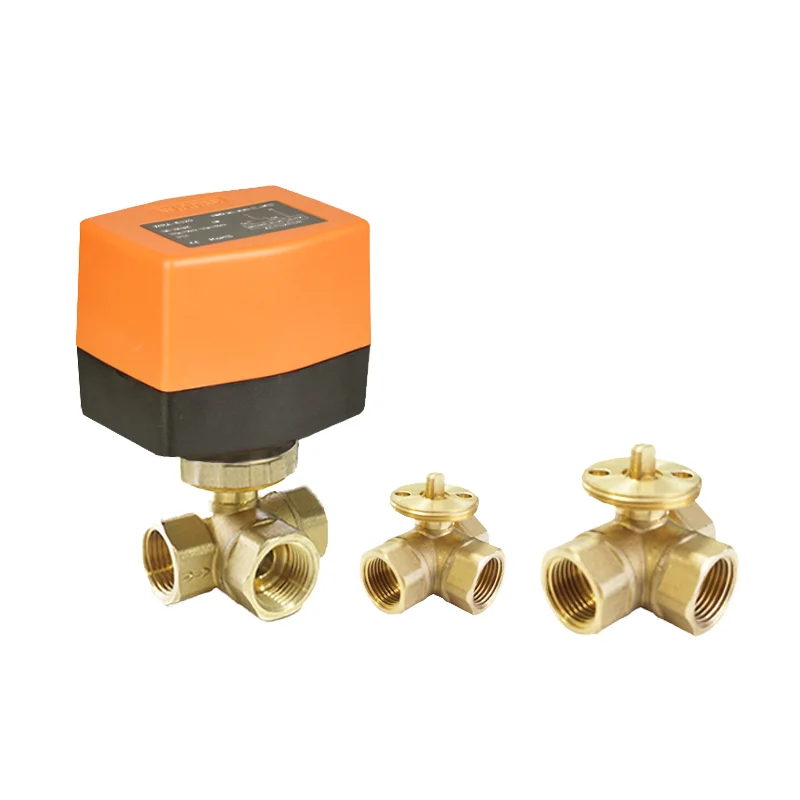 Winvall 12VDC Motor Actuator Electric Water Valves Motorised Control on/off 3 Way Brass Motorized Ball Valve Energy Efficient