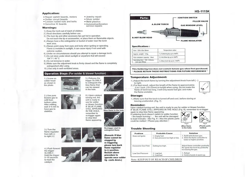 10 in 1 gas soldering iron outdoor repair welding tool DIY fire gun portable wireless soldering iron pen 1115K