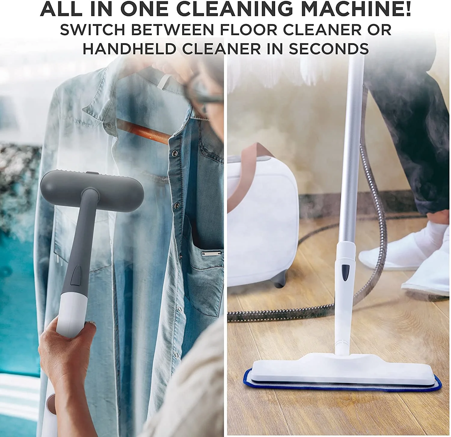 All in One Household High Pressure Steam Cleaning with Multi-Purpose Chemical-Free Cleaning and Sanitizing System Steam Cleaner