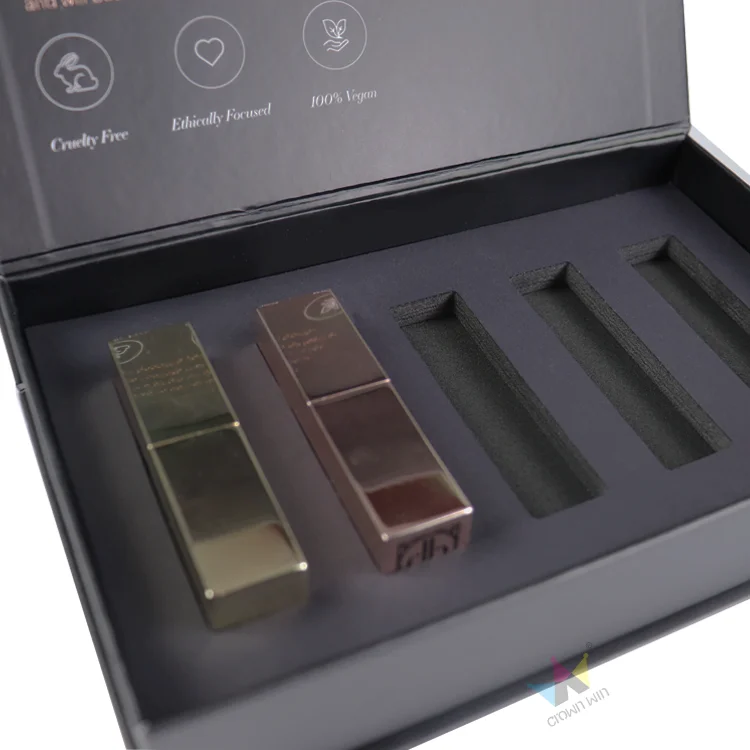 OEM оптовая продажа Заказная печать Caja De Maquillajes Магнитная большая губная помада для макияжа Подарочная коробка с вставкой из