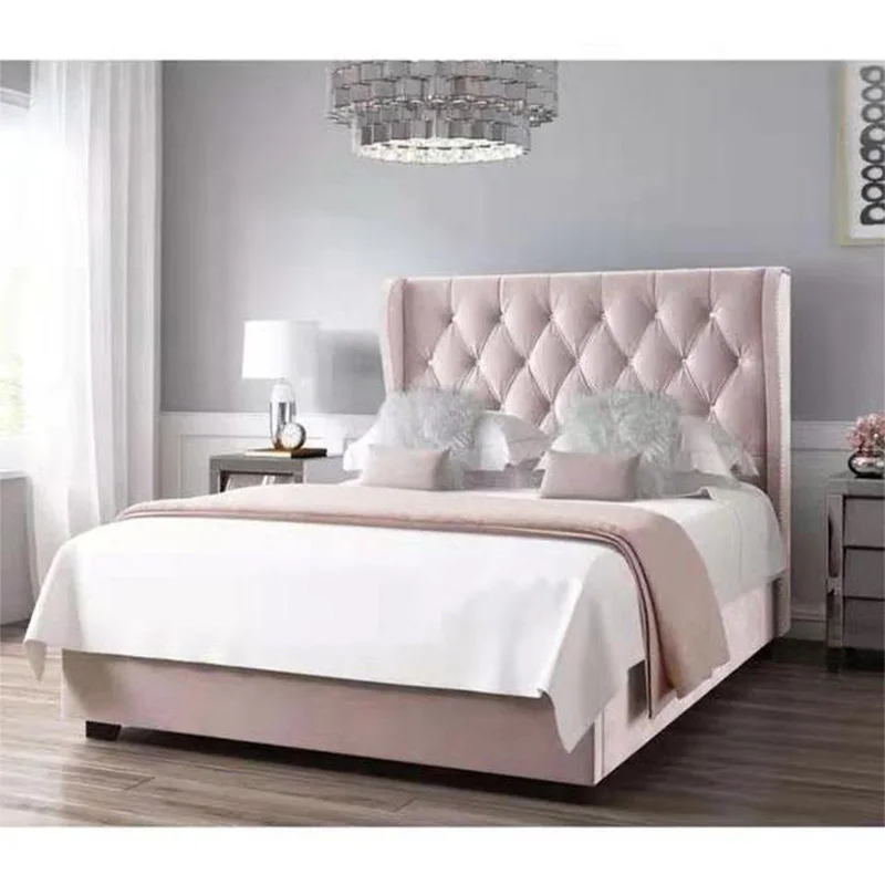 Modern Queen Lit Storage Hotel Bedroom Sets Single King Size Double Wood Beds Frame