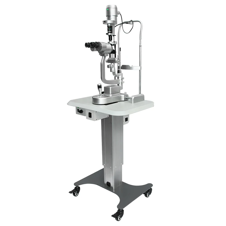 0~10mm Adjustable 12v/50w Halogen Bulb Ophthalmic Equipment Two Steps Slit Lamp With Tonometer