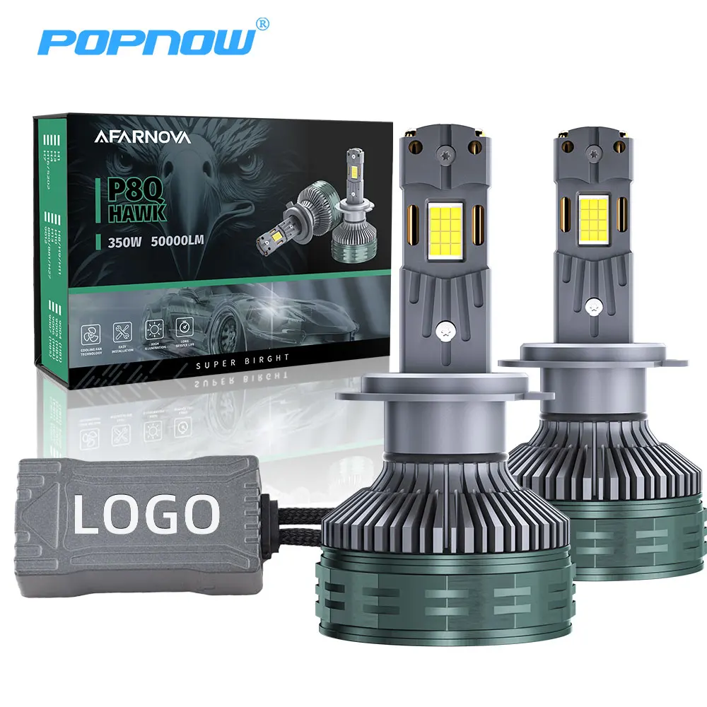 New Product P8Q 350W 50000LM 12V Auto Bulb H11 H4 H7 9005 9006 High Low Beam Led Headlight For Car