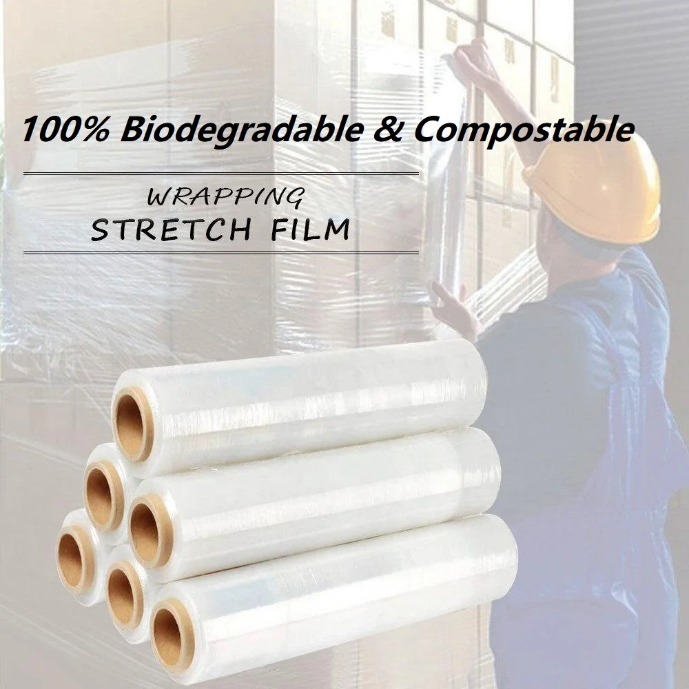 Biodegradable And Compostable Stretch Wrap Film Stretch Pallet Shrink Wrap
