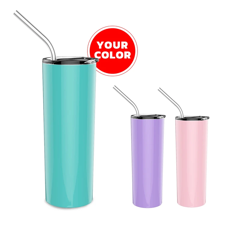 20oz Powder Coated Double Wall Stainless Steel Vacuum Sublimation Thermal Insulated Tumbler Cups