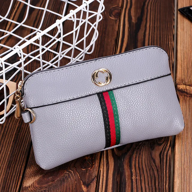 guangzhou fashion oem long cash envelope women money credit card coin pu custom hand purse