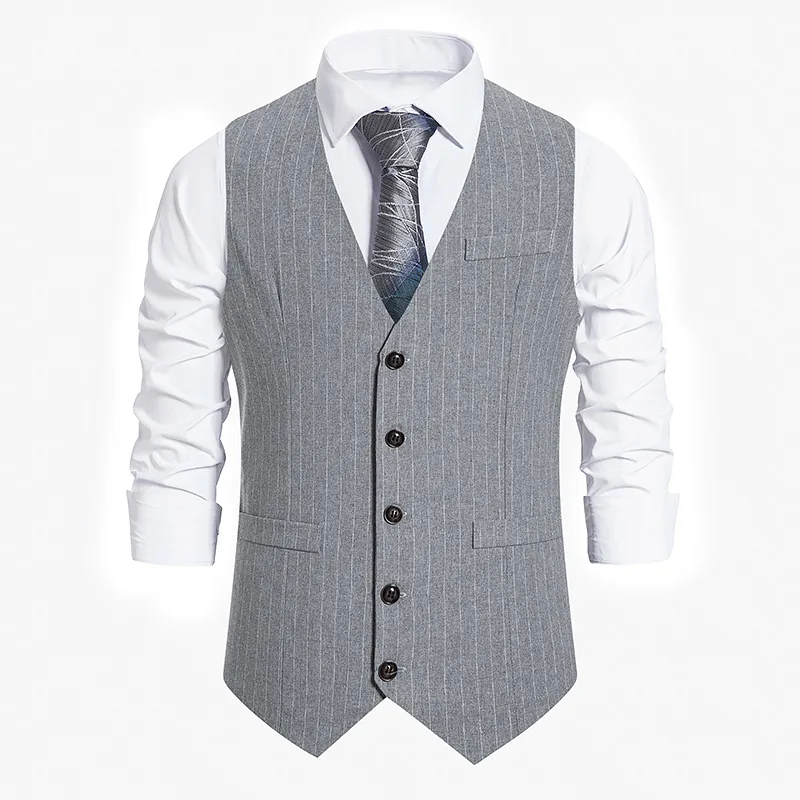 Liu Ming Hot Sells 2024 Trending Fashion Men Suit Casual Sleeveless Slim Fit Wedding Waistcoat Formal Business Jacket Vest