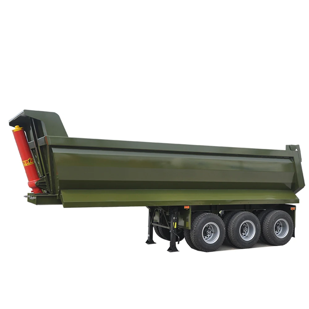 Тяжелый 40ton 50ton 80ton нагрузка 3 оси Самосвал полуприцеп задний самосвал прицеп для продажи