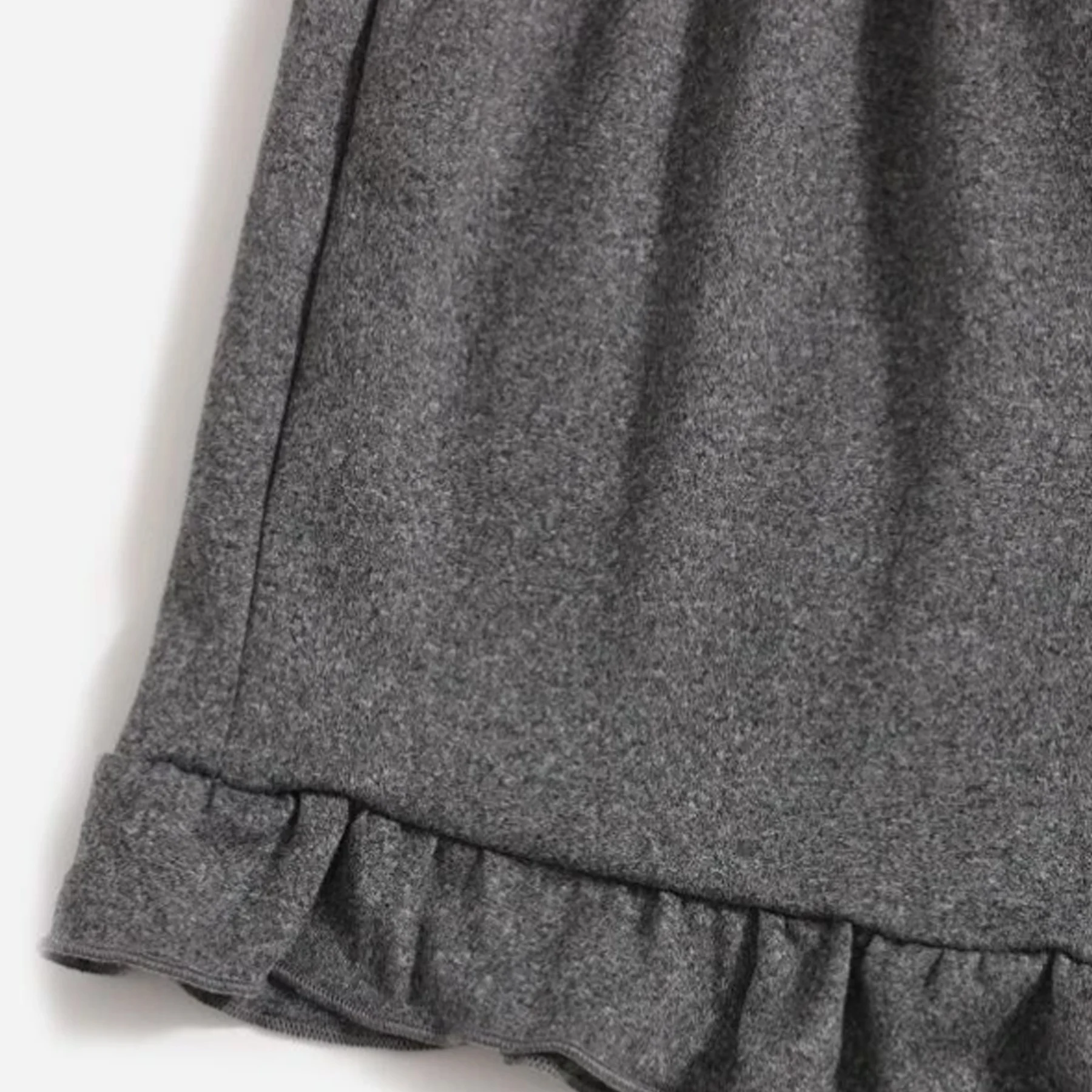 Wholesale Elastic Waist Ruffle Hem Bow Rayon Fabric Sleep Shorts, Women Short Bottoms