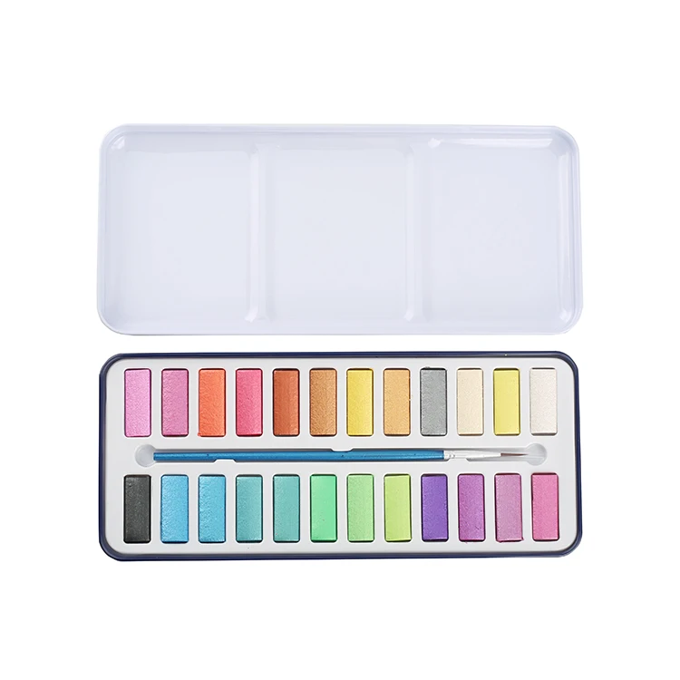 Hot Selling 18 colors solid watercolor Paint Sets