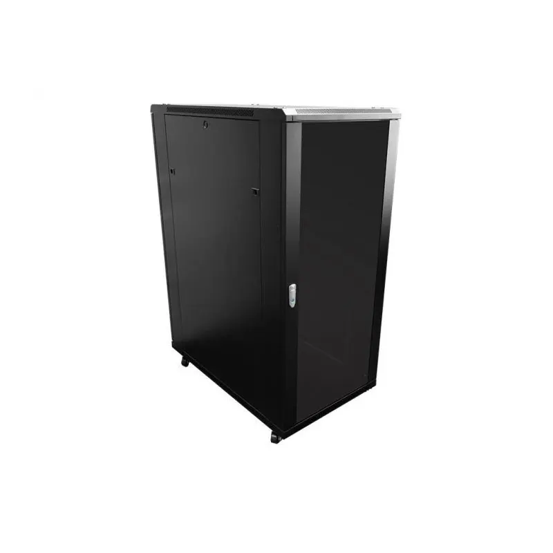 27U Cabinet Lockable Glass Door Removable Side Panel Network Data Rack Wall Mount LAN IT Equipment 20kg Max 42U