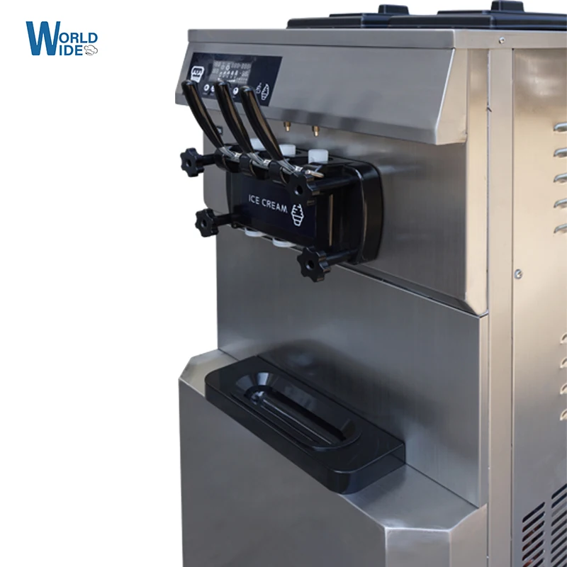 Hot Selling 1800w Commercial 6.6 to 15 Gallons per hour ice cream machine south africa for cafe