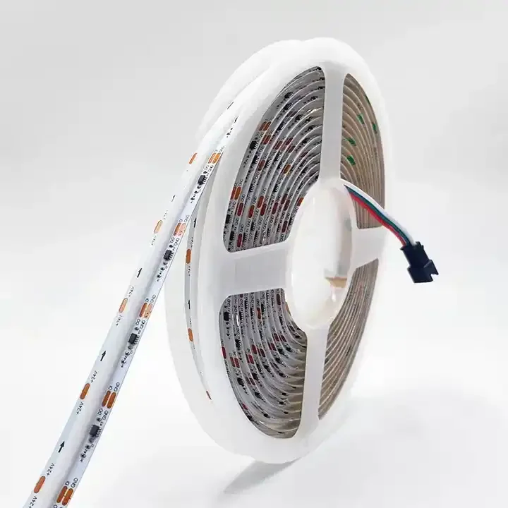 High Brightness High Quality addressable 720chips ic rgb cob strip RGBIC fcob streifen led strip lights stripe tape