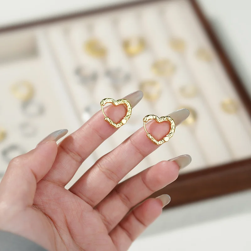 Popular women 925 sterling silver trendy hoop earrings 18k gold melting style twisted small fashion hoop earring