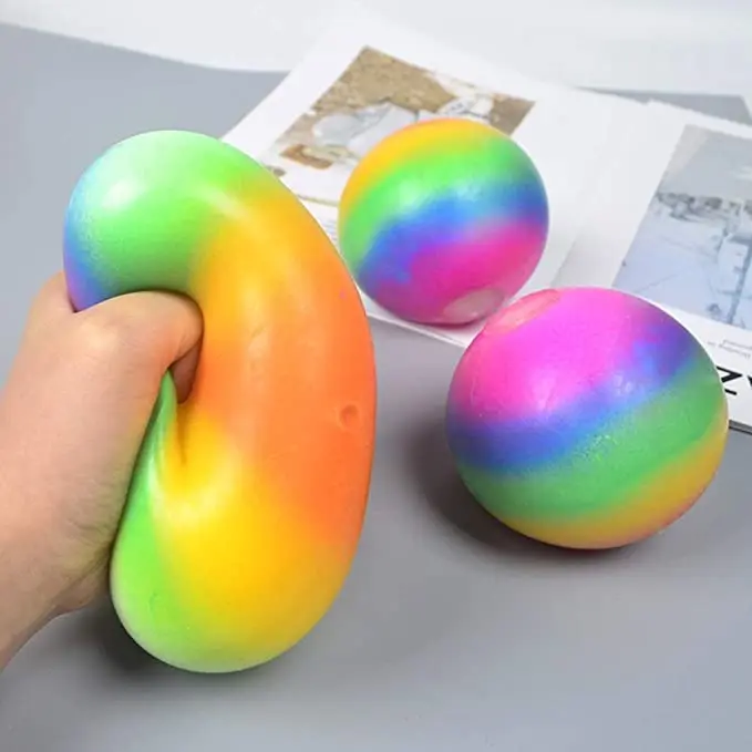 Colorful Stretchy Ball Press Decompression Toy Relieve Stress Balls Hand Squeeze Fidget Toy For Kids Adult Anti stress toys