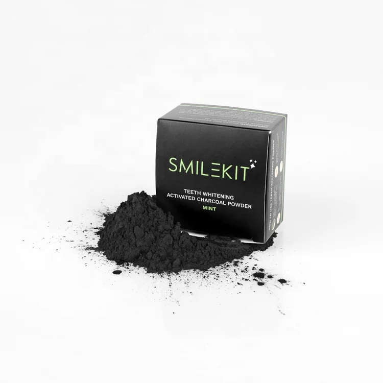 Wholesale 30g 60g Organic Bamboo Charcoal Mint Flavor Teeth Whitening Powder