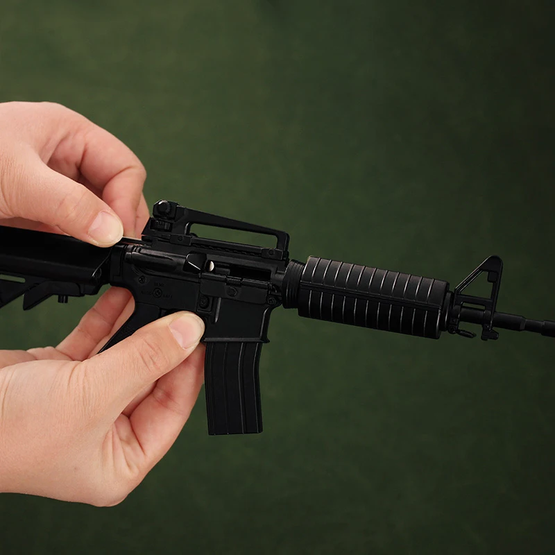 Tiktok лидер продаж модель игрушечного пистолета темно-синяя карабина орнамент M4A1 AR15 черная 1:3 металлическая безопасный пистолет игрушка
