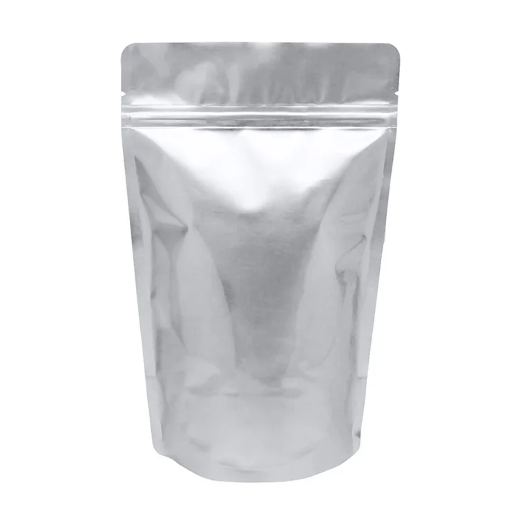 Галлоновые стоя из чистой алюминиевой фольги майларовые серебряные перезаряжаемые пакеты на молнии с застежкой-молнией упаковка для хранения продуктов