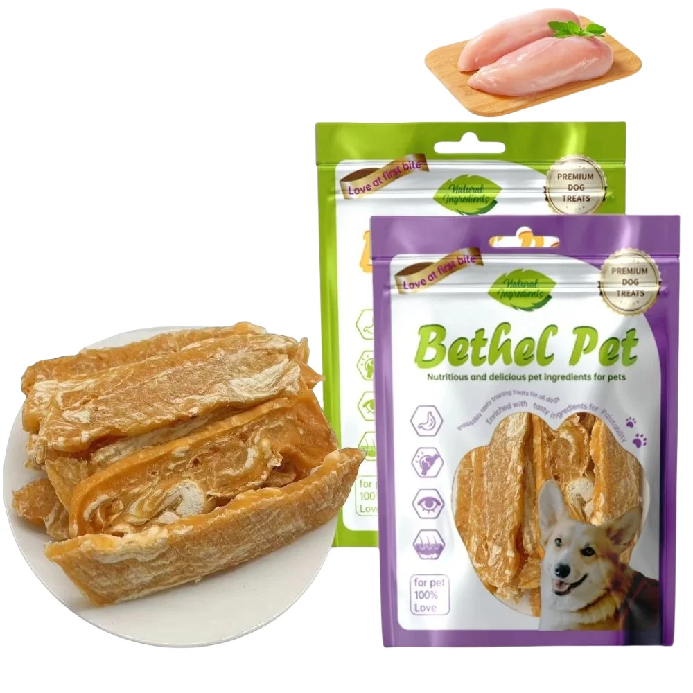 OEM nutritious delicious chicken breast jerky dog Wholesale for pet snacks dog food pet food duck meat cowhide  Dog Treat For Do