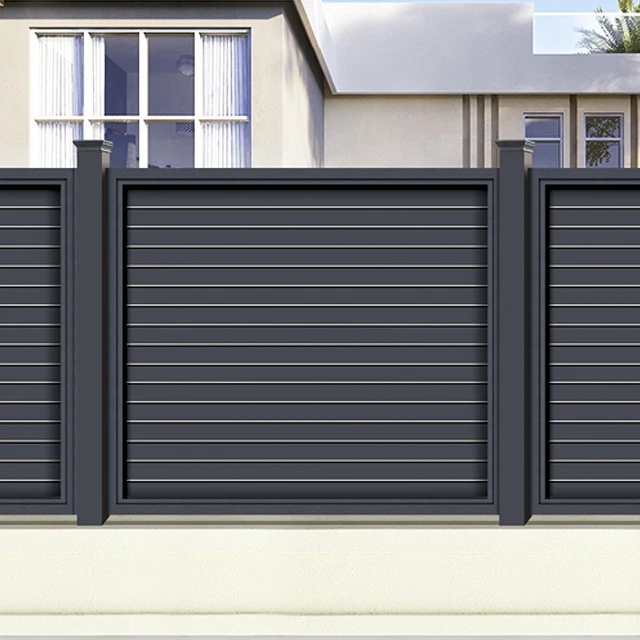 Black Powder Coated China Type Vertical Aluminum  Fencing