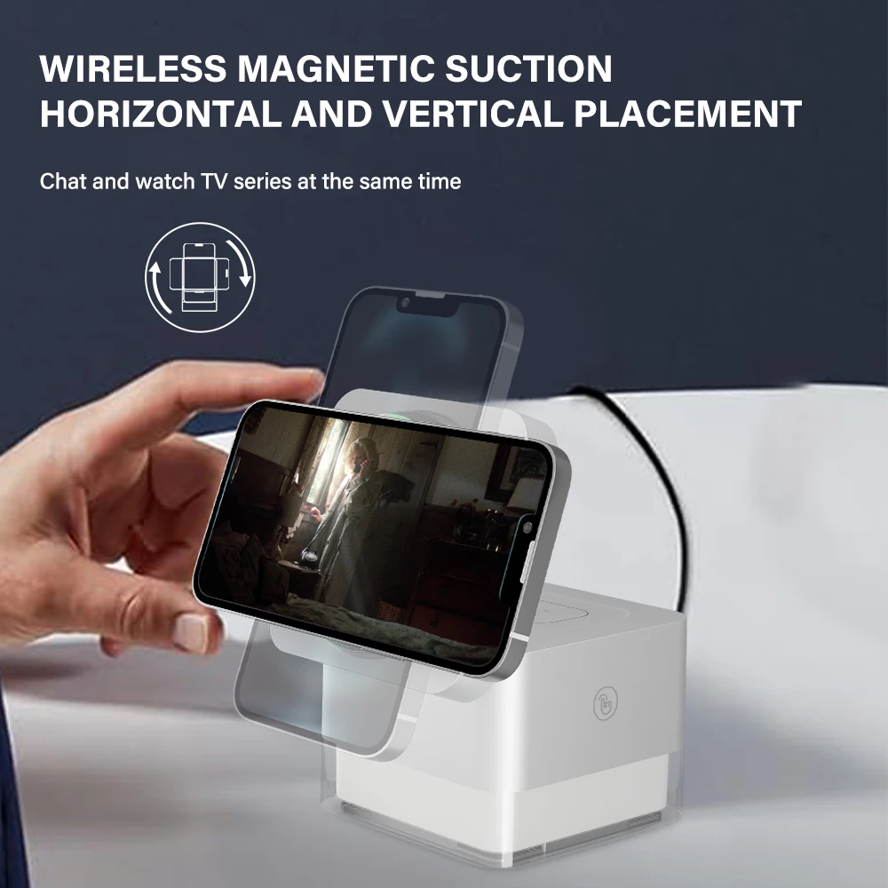 Factory New Charger Stand 4 in 1 Foldable Magnetic Wireless Charging Station for iPhone 16 15 14 13 12 Series AirPods iWatch