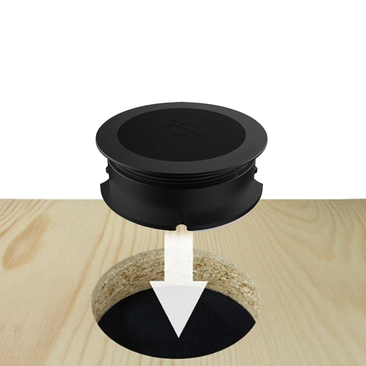 Restaurant Table Qi Wireless Charger Aluminum Shell  Built In Office Desk 9V 1.1A Table Embedded Wireless Charger