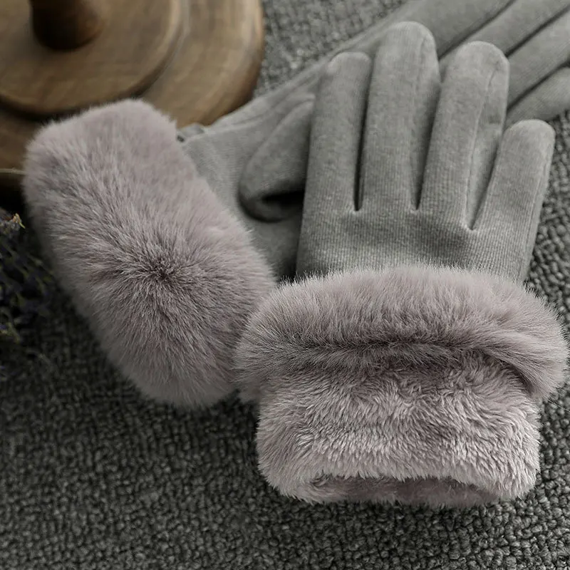  New Hot Sale Ladies Warm Mittens Winter Outdoor Sports Riding Thick Touch Screen Windproof Women Gl