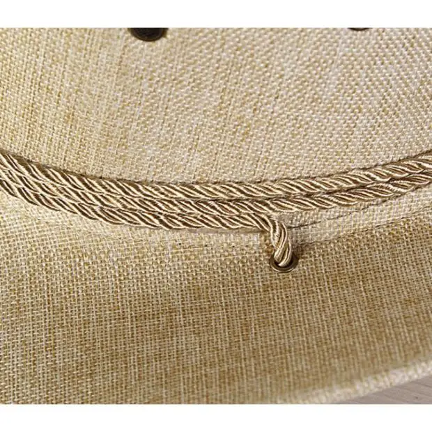 AI-MICH Promotion Factory straw cowboy hats directly sale cheap price mens Custom summer cowboy straw hat with leather strap