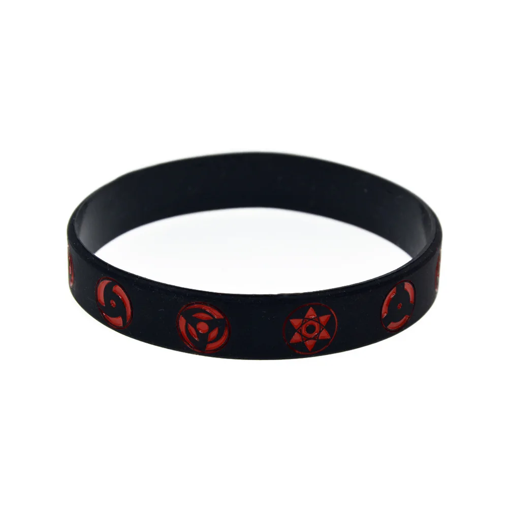 Anime Black/White Sport Wristband Male Rubber Silicone Bracelet Cartoon Figure Cosplay Hand Circle Bracelet
