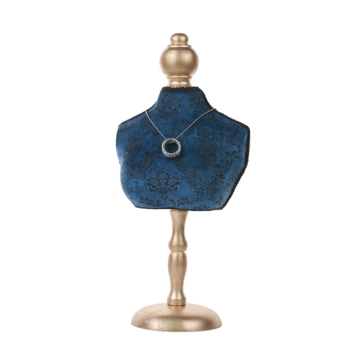 Table Top Velvet Bust Jewelry Display, Mannequin Necklace Jewelry Stand
