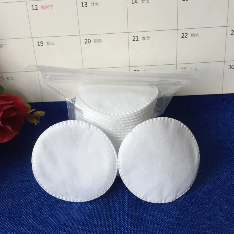 Stitch thickened edge sealed circular makeup cotton makeup remover cotton degreased cotton pads, disposable factory direct sales