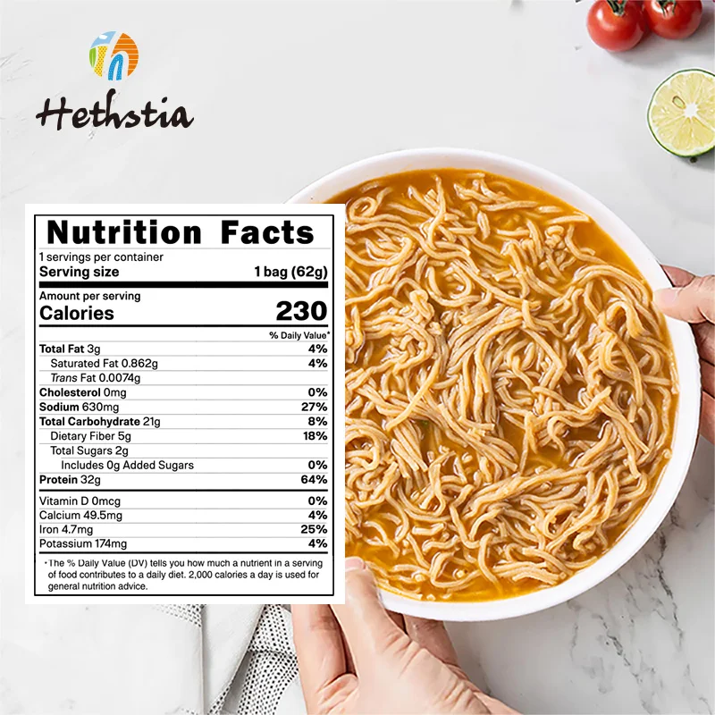 Healthy Beef Flavor Diabetes Friendly Noodles Keto Vegan Low Carb Protein Noodles Instant High Protein Ramen